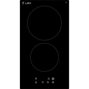 Панель варочная LEX EVH 320 BL 3000Вт 2конф. 48х265х495мм сенсор таймер