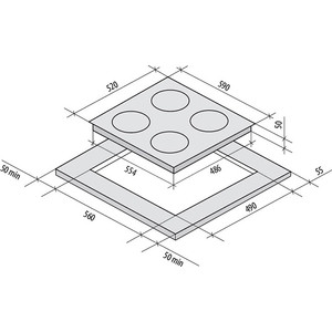 Варочная электрическая панель Fornelli PVA 60 BRILLARE