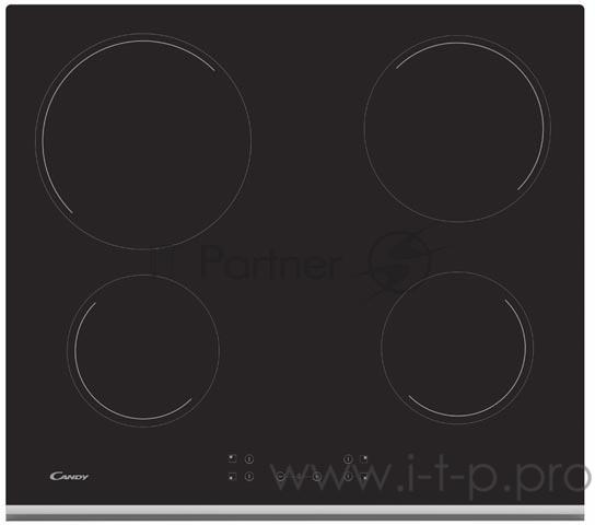 Встраиваемые электрические панели CANDY Стеклокерамическая электрическая варочная панель шириной 60 см. 4 hi light зоны нагрева.