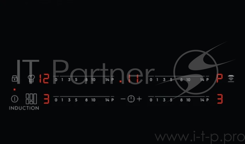 Встраиваемая варочная панель ELECTROLUX Встраиваемая варочная панель ELECTROLUX/ !! 59 см, стеклокерамика, индукционная, независимая, FlexiBridge, таймер, скошенный передний край, черная