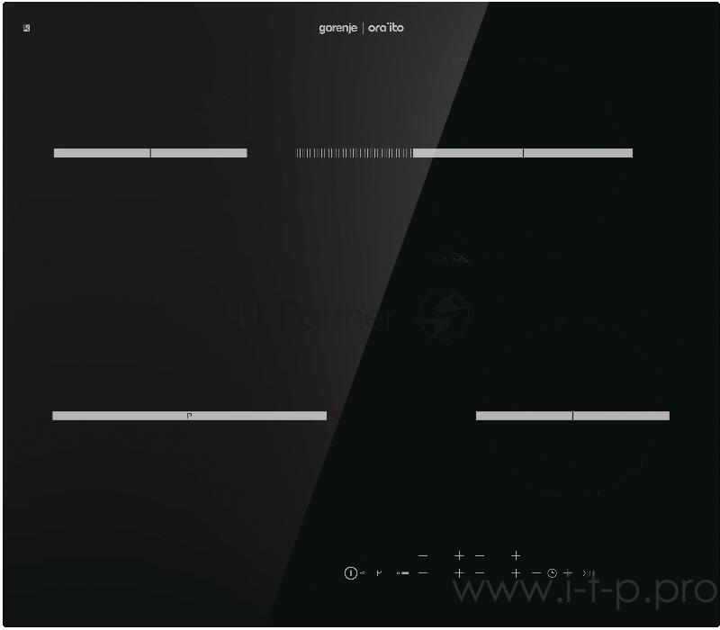 Встраиваемая варочная панель GORENJE Встраиваемая варочная панель GORENJE/ Стеклокерамическая варочная панель, Цвет: Черный, Стеклокерамическая варочная панель, Без рамки, Сенсорное управление, Таймер, Функция PowerZone, Защитная блокировка от детей,