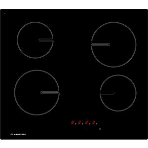 Электрическая панель MAUNFELD MVCE59.4HL.SZ-BK, черное стекло • Тип: электрическая 60см • Тип установки: независимая • Управление: фронтальное, сенсорное • Нагревательный элемент: Hi-Light, 4шт • Мощность конфорок, Вт: 1800, 1800, 1200, 1200• Макс,