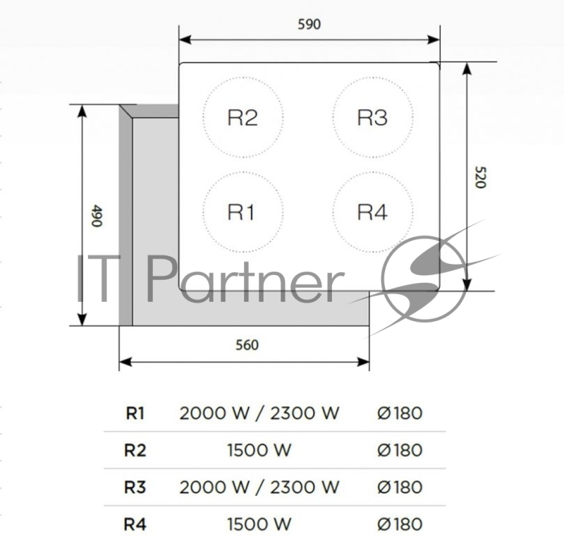 Индукционная варочная поверхность Lex EVI 640-1 черный