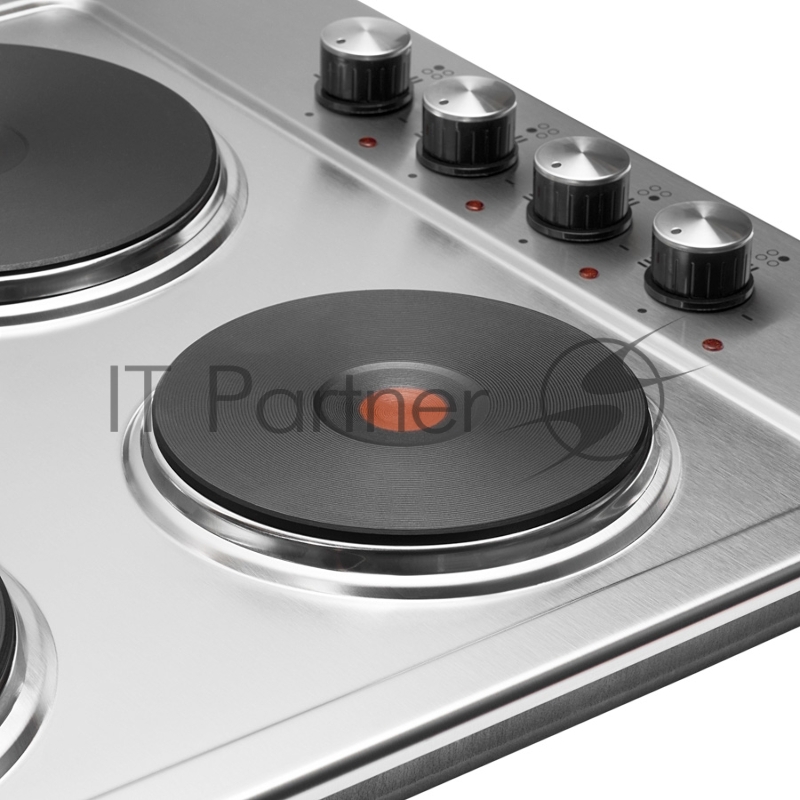 Электрическая панель MAUNFELD EEHS.64.4S Электрическая панель MAUNFELD EEHS.64.4S/ • Тип: электрическая 60см• Тип установки: независимая • Управление: боковое, переключатели поворотные • Нагревательный элемент: конфорка электрическая, 4шт • Мощность