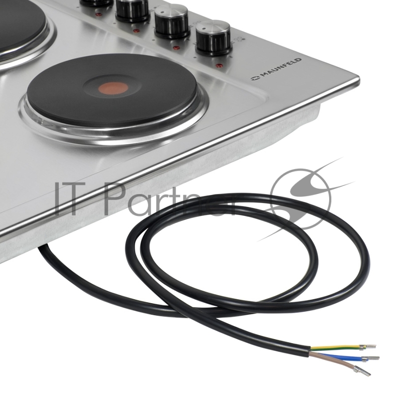 Электрическая панель MAUNFELD EEHS.64.4S Электрическая панель MAUNFELD EEHS.64.4S/ • Тип: электрическая 60см• Тип установки: независимая • Управление: боковое, переключатели поворотные • Нагревательный элемент: конфорка электрическая, 4шт • Мощность