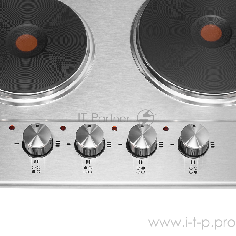 Электрическая панель MAUNFELD EEHS.64.4S Электрическая панель MAUNFELD EEHS.64.4S/ • Тип: электрическая 60см• Тип установки: независимая • Управление: боковое, переключатели поворотные • Нагревательный элемент: конфорка электрическая, 4шт • Мощность