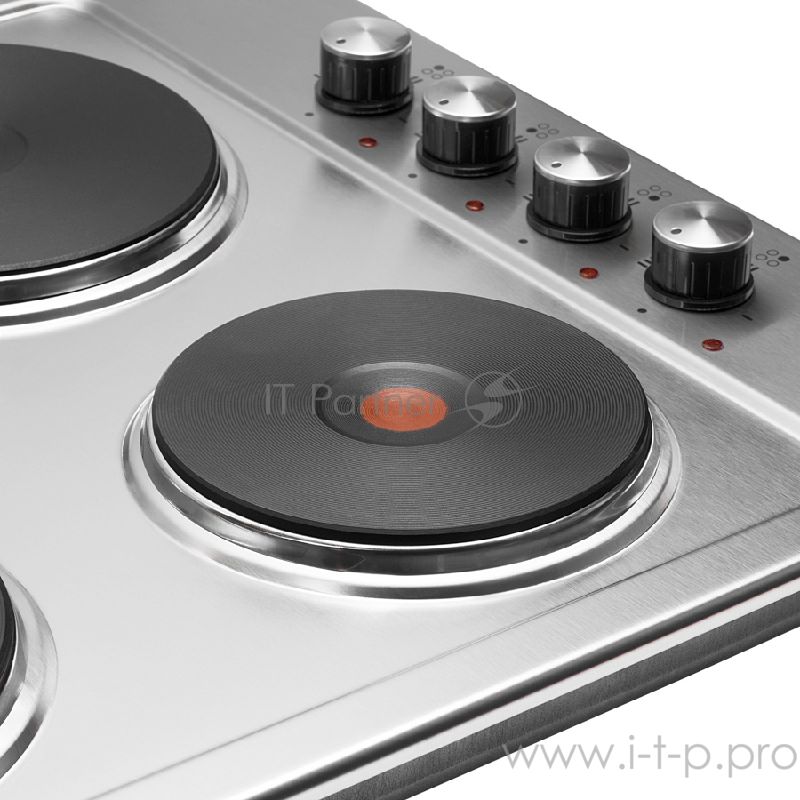 Электрическая панель MAUNFELD EEHS.64.4S Электрическая панель MAUNFELD EEHS.64.4S/ • Тип: электрическая 60см• Тип установки: независимая • Управление: боковое, переключатели поворотные • Нагревательный элемент: конфорка электрическая, 4шт • Мощность