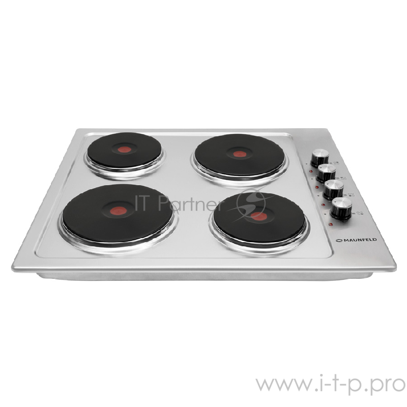 Электрическая панель MAUNFELD EEHS.64.4S Электрическая панель MAUNFELD EEHS.64.4S/ • Тип: электрическая 60см• Тип установки: независимая • Управление: боковое, переключатели поворотные • Нагревательный элемент: конфорка электрическая, 4шт • Мощность