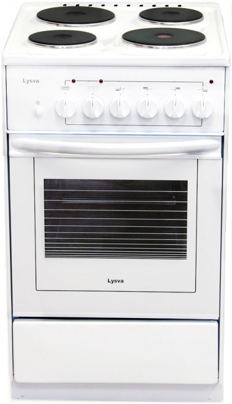 Плита Электрическая Лысьва ЭП 4/1э04 белый (без крышки)