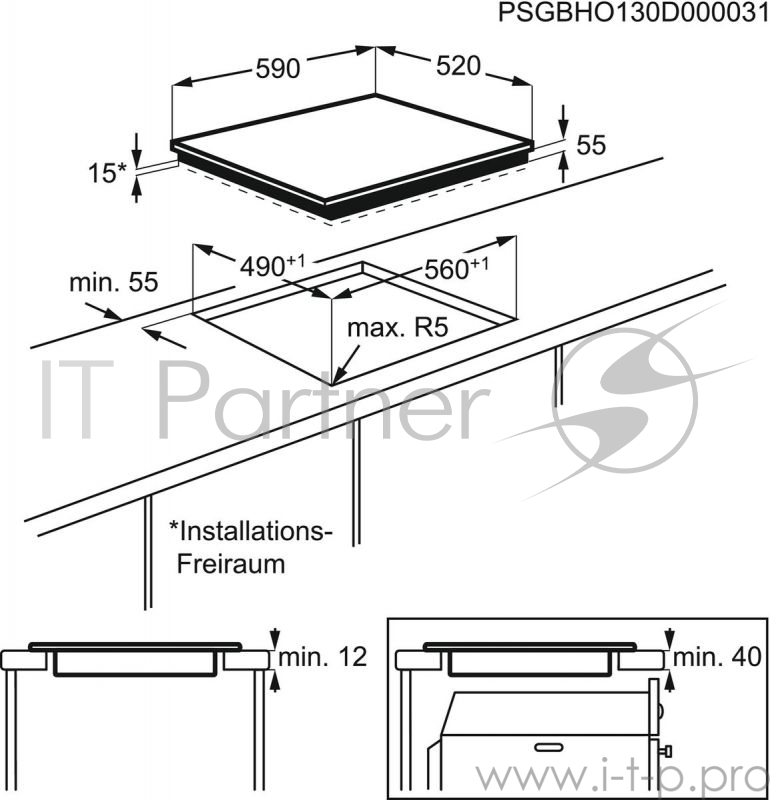 Индукционная варочная поверхность Zanussi IPZ6443KC черный