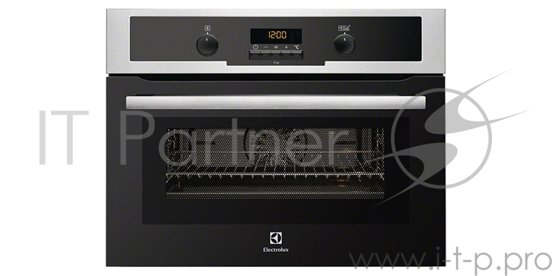 Электрическая духовка ELECTROLUX/ 45.5x59.4x56.7см, дисплей, гриль, конвекция, СВЧ, серебристый, таймер