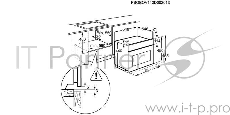 Электрическая духовка ELECTROLUX/ 45.5x59.4x56.7см, дисплей, гриль, конвекция, СВЧ, серебристый, таймер