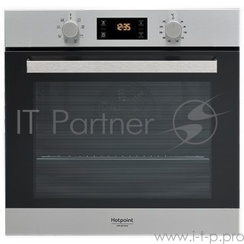 Встраиваемая электрическая духовка Hotpoint 59.5x59.5x55.1 см, 6 программ, дисплей, каталитическая очистка (боковые панели), откидной гриль, 71л, нерж.сталь