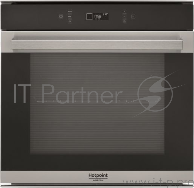 Встраиваемая электрическая духовка Hotpoint 59.5x59.5x56.4 см, 8 программ, 9 режимов, дисплей, каталитическая очистка (боковые панели), откидной гриль, 73л, нерж.сталь