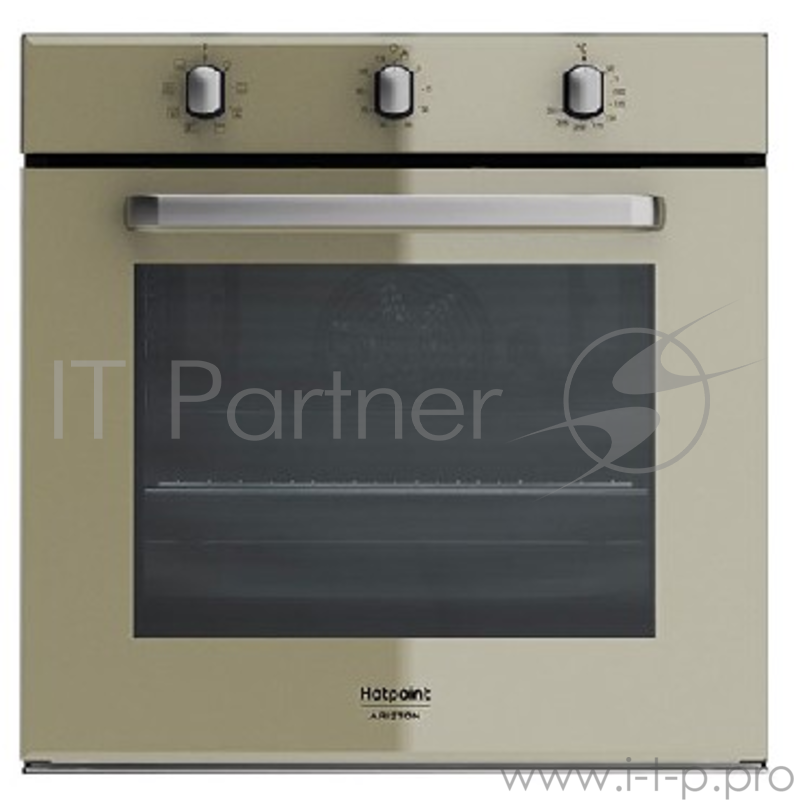 Встраиваемая электрическая духовка HOTPOINT-ARISTON 59,5 x 59,5 x 56,4 см, 7 программ, стандартные переключатели, направляющие из нержавеющей стали, очистка паром, откидной гриль, объем - 71л., 3 стекла дверцы, цвет: шампань