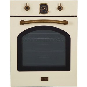 Встраиваемая электрическая духовка Korting OKB 4941 CRB, ширина 45 см, аналоговые часы в классическом стиле Frank Muller, таймера с функцией отключения, 9 режимов нагрева, объем духовки 45 л, телескопические направляющие на одном уровне, двухслойное