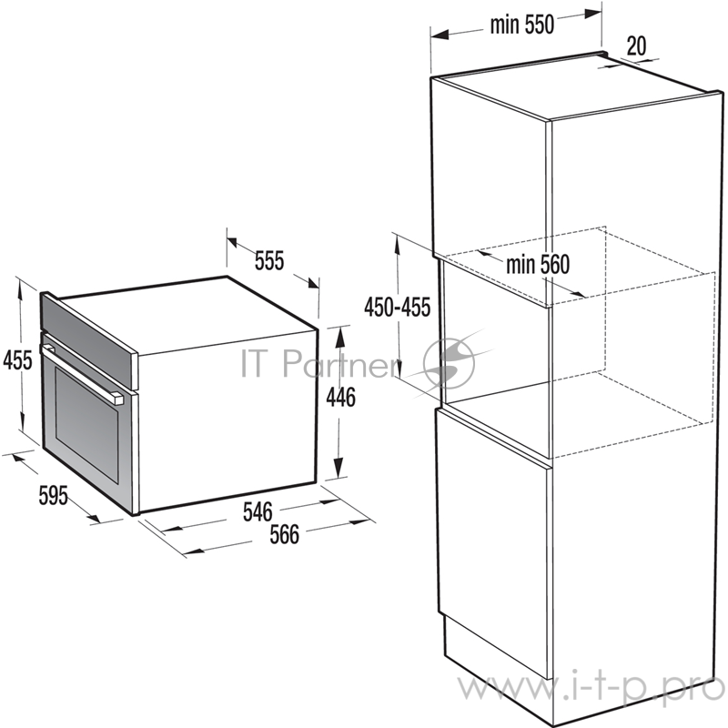 Духовой шкаф Электрический Gorenje BCS547ORAB черный