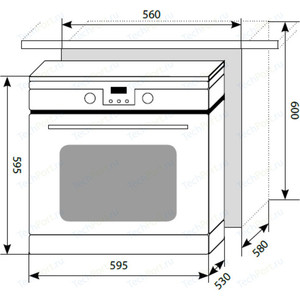 Духовка электрическая LEX EDP 093 IX 60л 9 функций