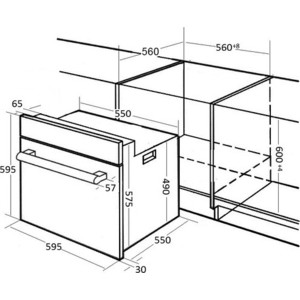 Электрический духовой шкаф Kuppersberg Электрический независимый духовой шкаф, Multifunction, 9 режимов, овый таймер, поворотные переключатели, макси-гриль, турбо режим, каталитическая система очистки, легкоочищающаяся эмаль Crystal Clean, 2-х