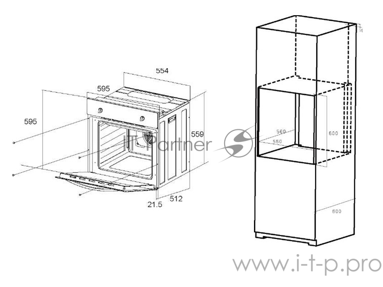 Духовой шкаф Электрический Maunfeld EOEC.586B2 черный