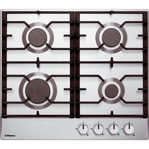 Газовая варочная поверхность Hansa BHGI61039 встраиваемая, 4 конф (1х5,3см, 2х7,3см, 1х9,8см) нержавеющая сталь