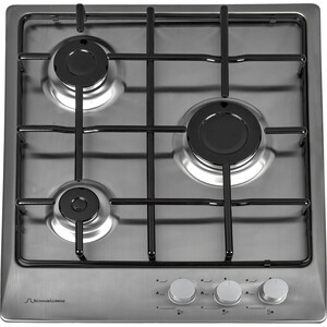 Встраиваемые газовые панели 45 см, газовая, 3 конфорки, независимая, автоподжиг, жиклёры для баллонного газа, нержавеющая сталь