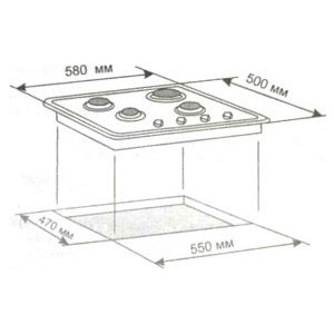 Газовая варочная панель Electronicsdeluxe 5840.00гмв-007 ЧР Газовая 4-х конфорочная, газ-контроль, ручки