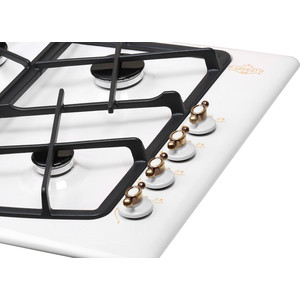 Встр. газ. панель Gefest СГ СН 1211 К82 газовая варочная панель эмалированная поверхность 4 газовые конфорки переключатели поворотные электроподжиг независимая установка габариты (ШхГ) 59x51 см