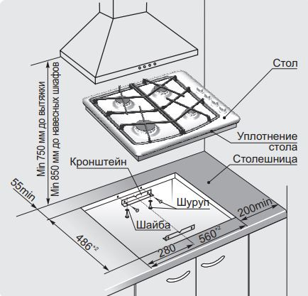 Варочная газовая панель GEFEST СГ СН 1211 К83