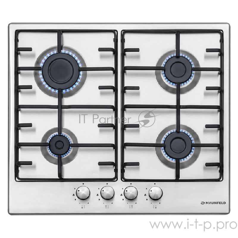 Газовая панель MAUNFELD EGHS.64.3ES Газовая панель MAUNFELD EGHS.64.3ES/ • Тип: газовая 60см • Тип установки: независимая • Управление: фронтальное, переключатели поворотные • Нагревательный элемент: конфорка, 4шт • Мощность конфорок, Вт: 2600, 1700,