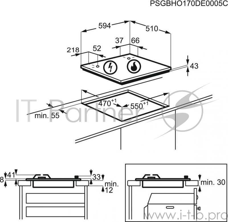Газовая варочная поверхность Zanussi GPZ262HW белый