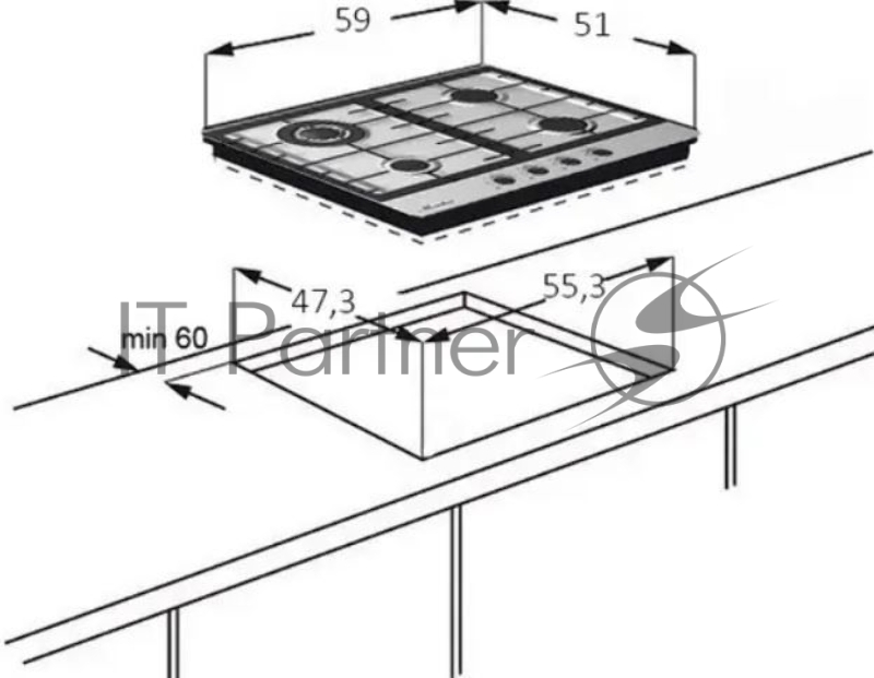 Газовые панели MONSHER MKFG 60 G-SFT