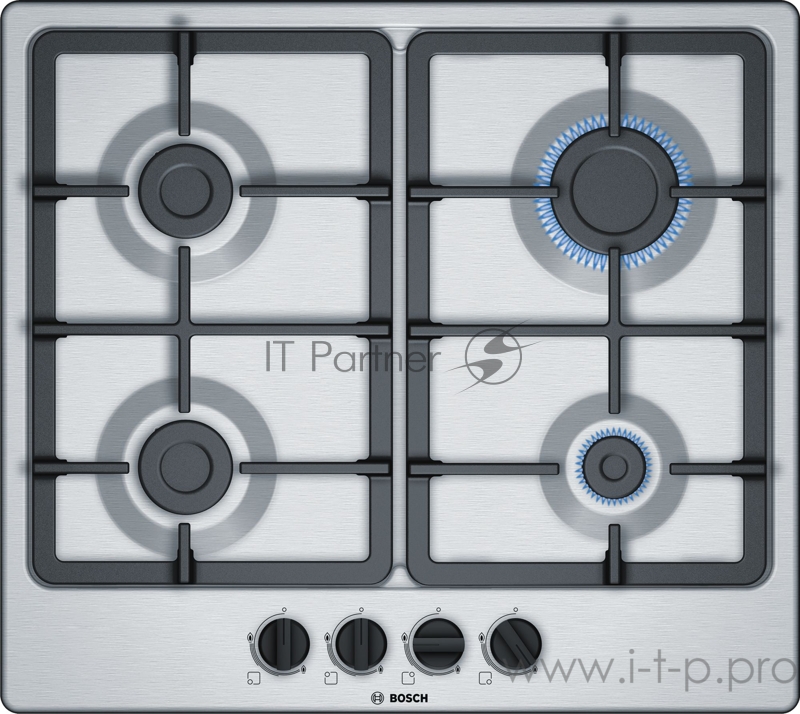 Газовая варочная поверхность Bosch PGP6B5B90R нержавеющая сталь