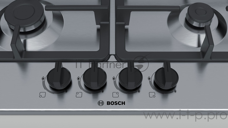 Газовая варочная поверхность Bosch PGP6B5B90R нержавеющая сталь