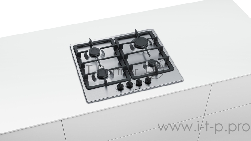 Газовая варочная поверхность Bosch PGP6B5B90R нержавеющая сталь