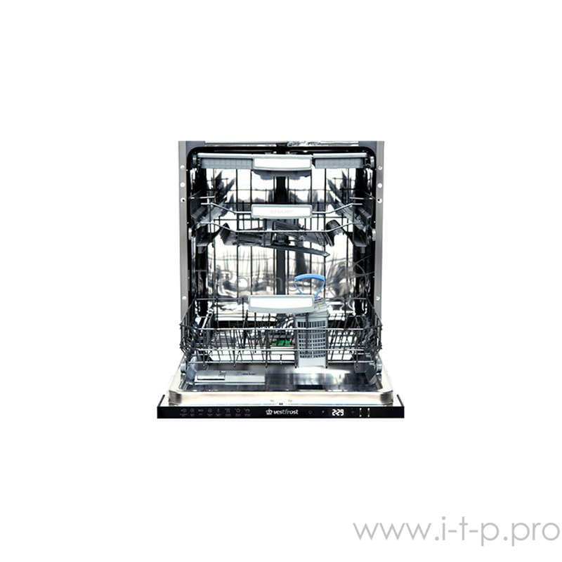 Встраиваемые посудомоечные машины Vestfrost 81,5х59,6х55 см, 15 комплектов, 8 программ, расход 9л, А++, сенсорная контрольная панель с LED дисплеем