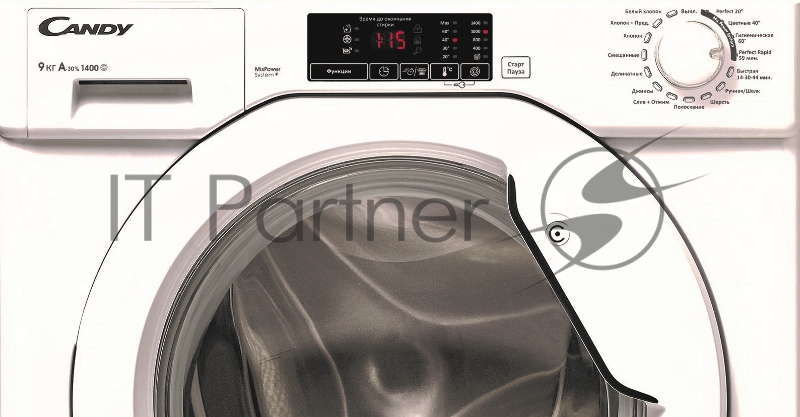Встраиваемая стиральная машина Candy CBWM 914DW-07 9 кг, А+++АВ, 1400 об/мин, DIGIT интерфейс с сенсорным управлением, отсрочка старта до 24 часов, 15 программ, Mix Power System+ (эффективная стирка при низких температурах), быстрая стирка класса А з