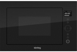 Встраиваемая микроволновая печь Korting KMI 825 TGN / 38.8х59.4х37.4 см, 25 л, 900 Вт, гриль: 1000 Вт, сенсорное управление, LED дисплей, 8 автопрограмм, конвекция, черное стекло
