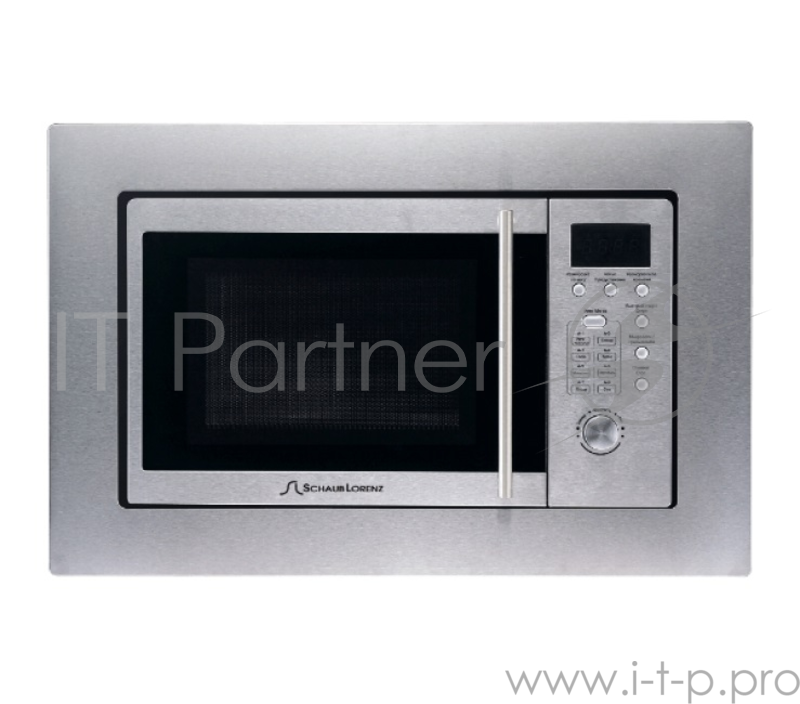 Встраиваемые микроволновые печи Schaub Lorenz 38.2х59.5х31.6 см, 800 Вт, 20 л, гриль 1000вт, дисплей, таймер, 5 уровней мощности, электронное управление, нержавеющая сталь