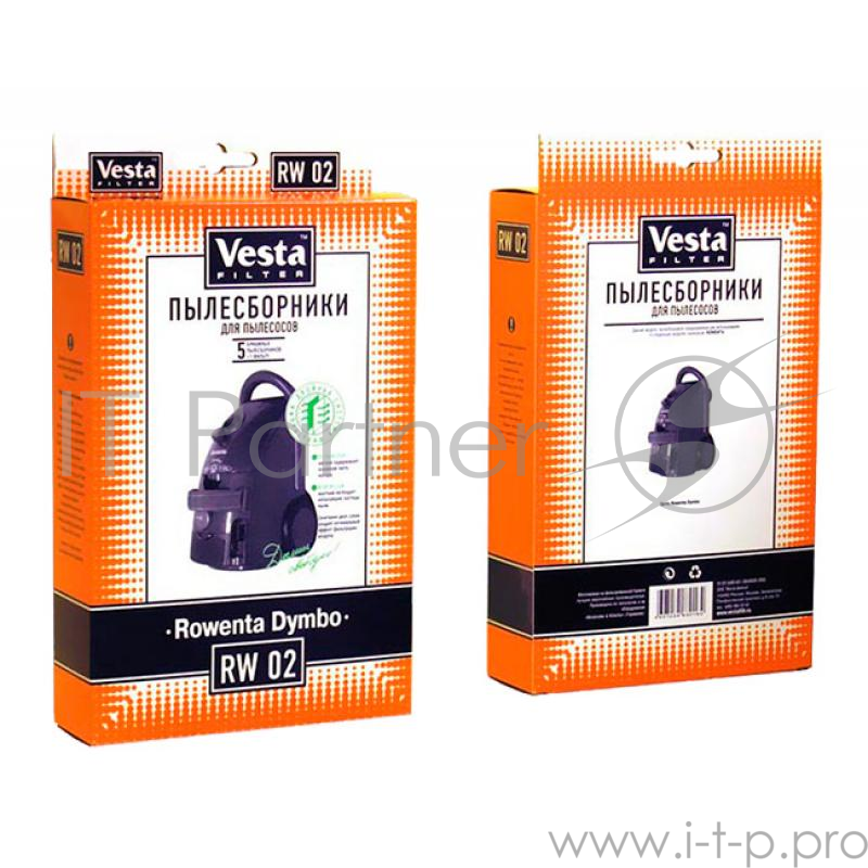 Комплект пылесборников Vesta filter RW 02 Rowenta