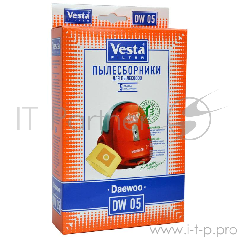 Комплект пылесборников Vesta DW 05 Daewoo