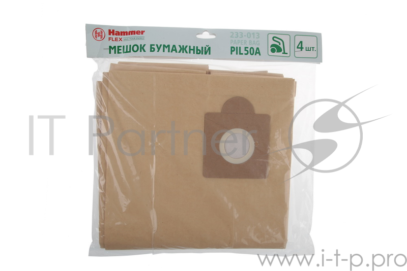 Мешок для пылесосов Hammer Flex 233-013 бумажный PIL50A 4шт.