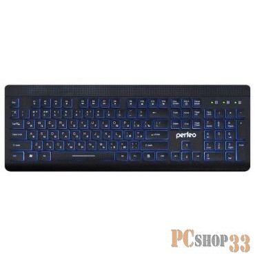 Клавиатуры, мыши Perfeo клавиатура BACKLIGHT Multimedia, подсв. кнопок/букв USB, чёрная PF-843