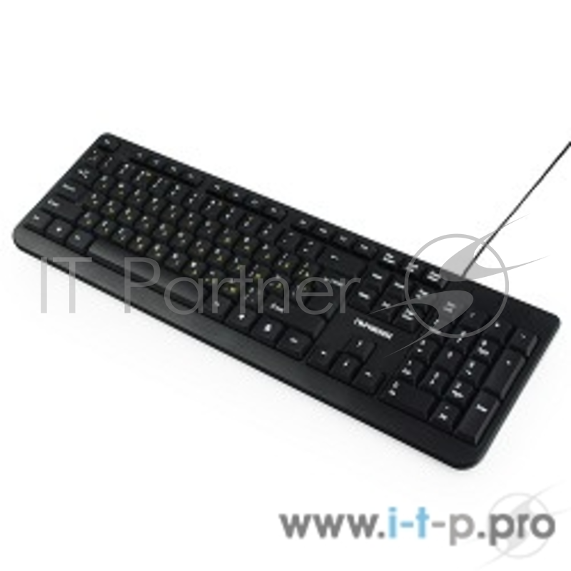 Клавиатуры, мыши Гарнизон Клавиатура GK-115, USB, черный, поверхность- шлифованный алюминий