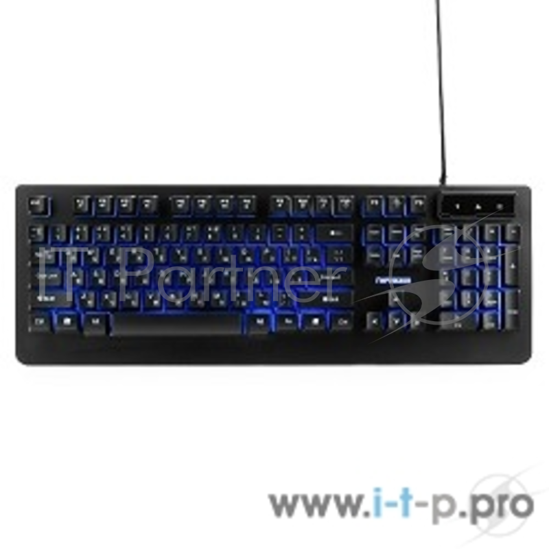 Клавиатуры, мыши Гарнизон Клавиатура игровая GK-310G черный USB, металл, синяя подсветка, код