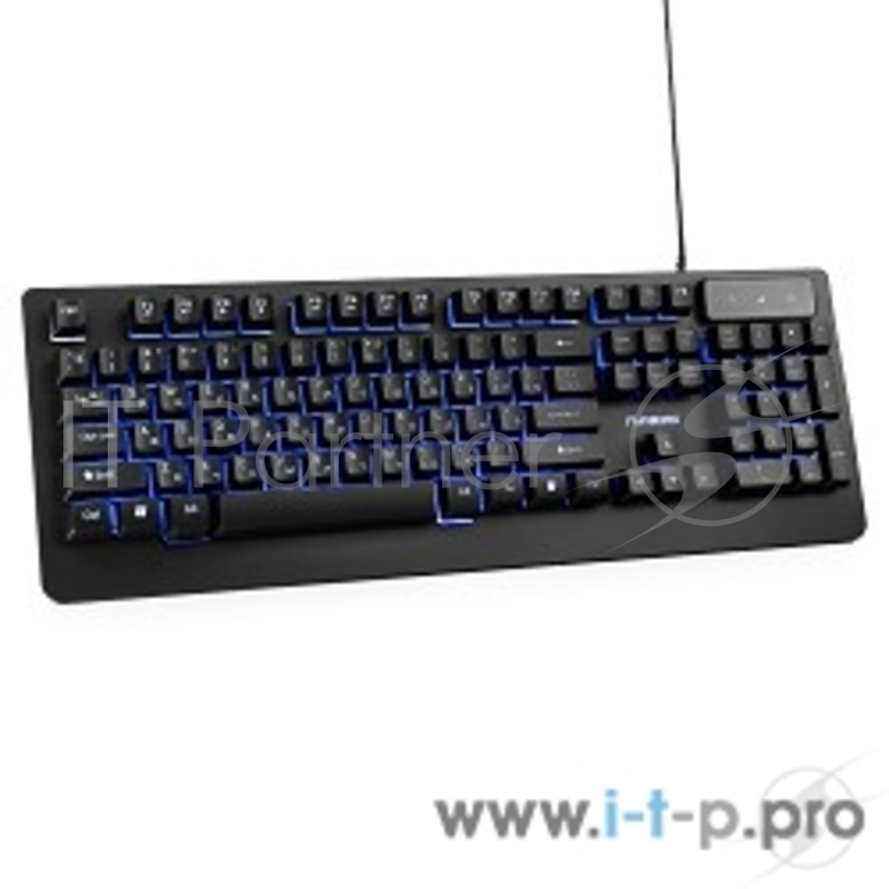 Клавиатуры, мыши Гарнизон Клавиатура игровая GK-310G черный USB, металл, синяя подсветка, код