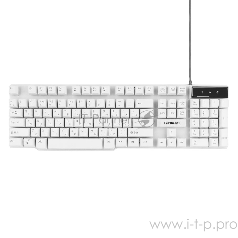 Клавиатуры, мыши Гарнизон Клавиатура GK-200, USB, белый, механизированные клавиши