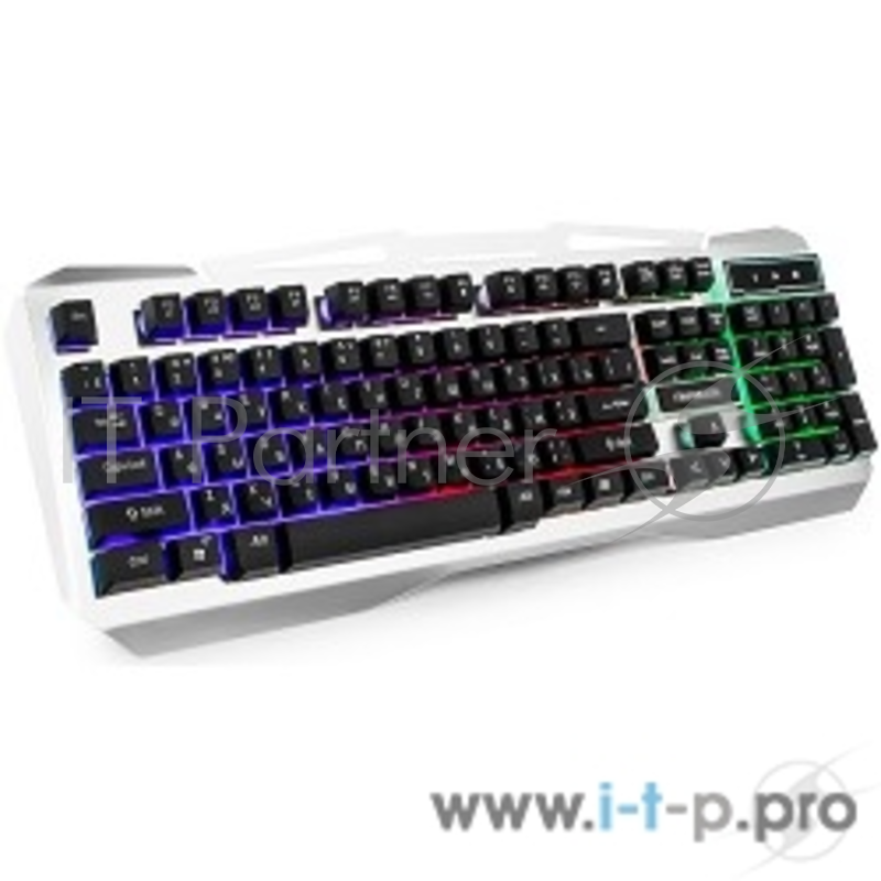 Клавиатуры, мыши Гарнизон Клавиатура игровая GK-500G, металл, подсветка, USB, черный/серый, антифантомные клавиши