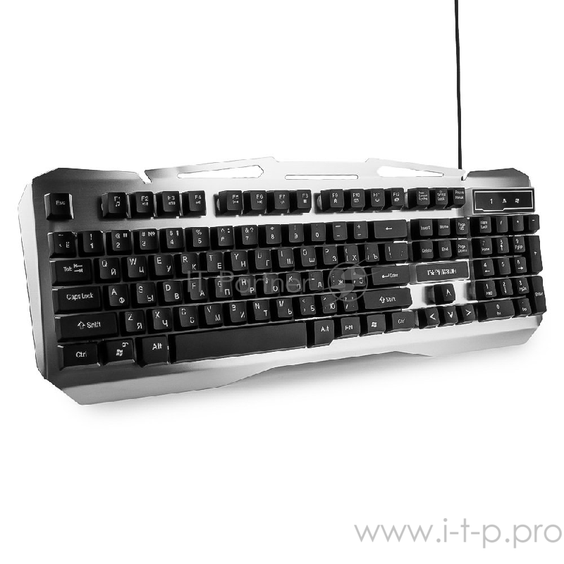 Клавиатуры, мыши Гарнизон Клавиатура игровая GK-500G, металл, подсветка, USB, черный/серый, антифантомные клавиши
