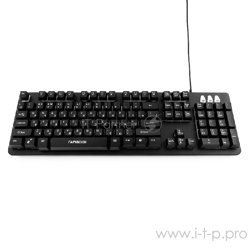 Клавиатуры, мыши Гарнизон Клавиатура игровая GK-300G, металл, 3 различные подсветки, USB, черный, антифантомные и мех